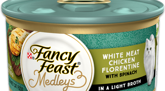 Fancy Feast Medleys White Meat Chicken Florentine With Spinach In A Light Broth
